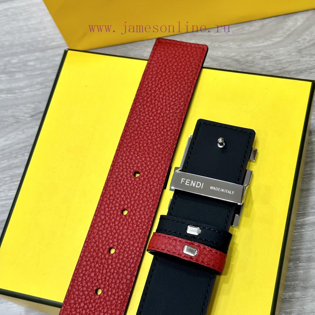 FENDL 40MM wide double-sided original calf leather with a single ruthenium palladium plated 6f18y3tn - Image 9