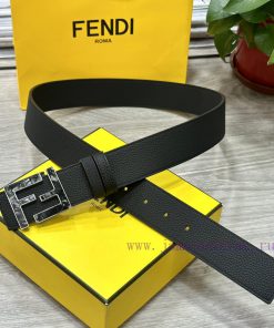 FENDL 40MM wide double-sided original calf leather with a single ruthenium palladium plated jewzu6p7