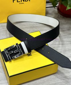 FENDL 40MM wide double-sided original calf leather with a single ruthenium palladium plated 6ukz3nc7