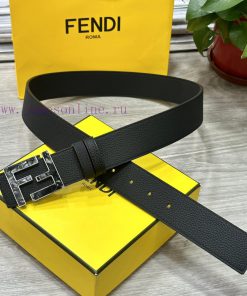 FENDL 40MM wide double-sided original calf leather with a single ruthenium palladium plated 55ixnl7e