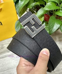 FENDL 40MM wide double-sided original calf leather with a single ruthenium palladium plated 1pdvbyq5