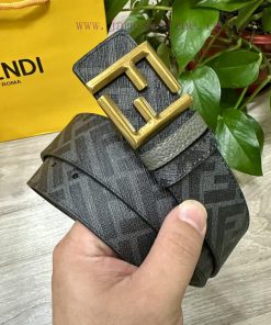 FENDI FendiFull set of the same width 4.0CM double ring front and back waist belt FF nail bu 04rttdag