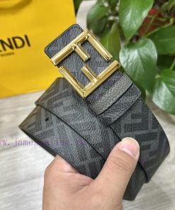 FENDI FendiFull set of the same width 4.0CM double ring front and back waist belt FF nail bu mqbmzcq0