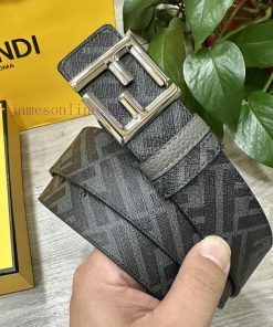 FENDI FendiFull set of the same width 4.0CM double ring front and back waist belt FF nail bu 0wo73c7g