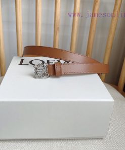 LOEWE's latest same style belt [Celebration] [Celebration] Smooth cowhide narrow belt with A mp5f7e1p