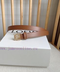 LOEWE's latest same style belt [Celebration] [Celebration] Smooth cowhide narrow belt with A e5lu3dew