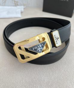Prada PRADA Belt Automatic BeltAutomatic belt, classic acrylic pure steel material automatic 126vpkem