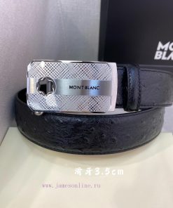 Montblanc Men's Automatic Belt - Width 34MM 316 Premium Steel Buckle Crafted with Exquisite 2kq6pib1