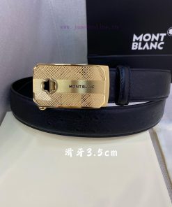 Montblanc Men's Automatic Belt - Width 34MM 316 Premium Steel Buckle Crafted with Exquisite cd6nq6wp