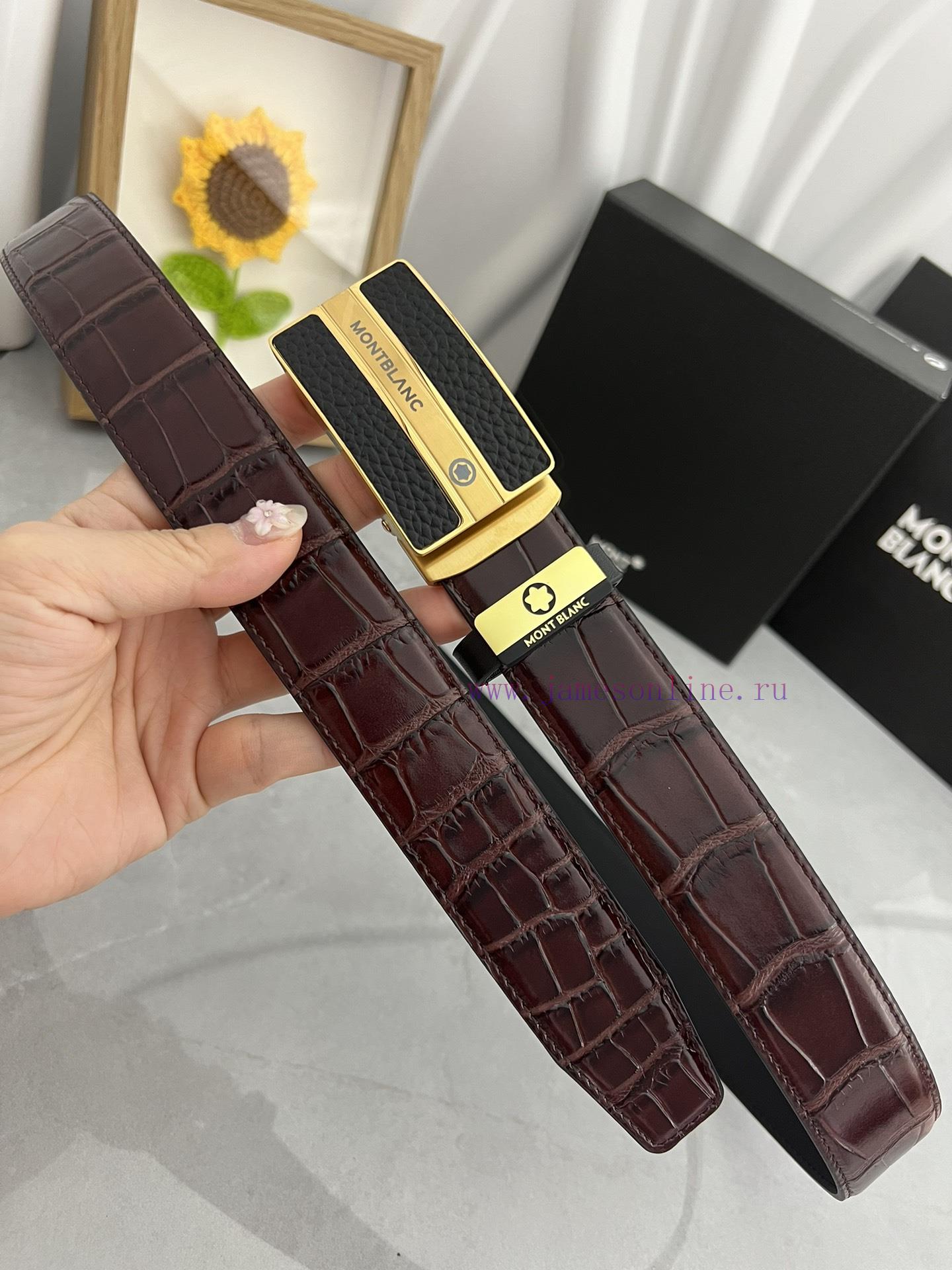 Montblanc Automatic BeltMaterial: Leather Belt with 100% Head Layer. The leather belt is gua 7r7lybji - Image 3
