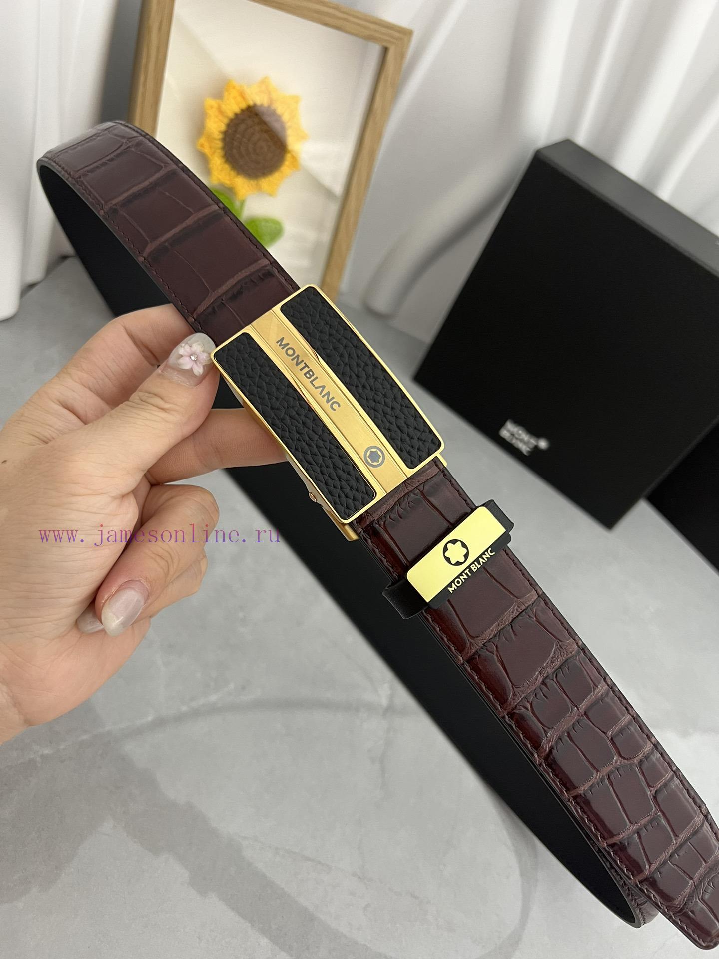 Montblanc Automatic BeltMaterial: Leather Belt with 100% Head Layer. The leather belt is gua 7r7lybji - Image 4