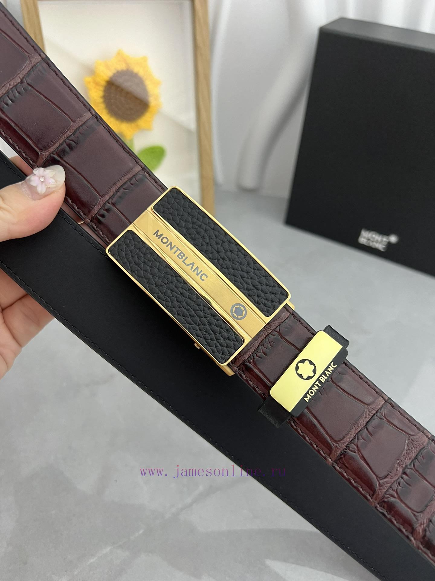 Montblanc Automatic BeltMaterial: Leather Belt with 100% Head Layer. The leather belt is gua 7r7lybji - Image 5