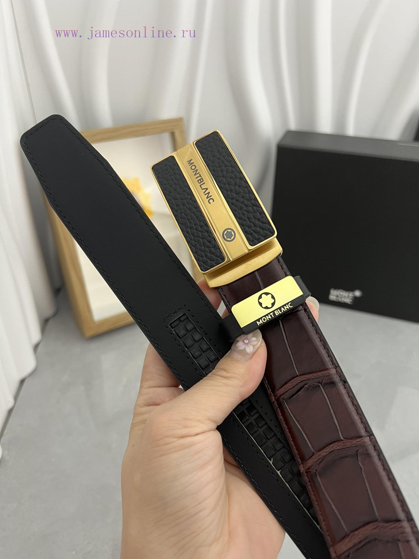 Montblanc Automatic BeltMaterial: Leather Belt with 100% Head Layer. The leather belt is gua 7r7lybji - Image 6