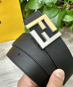 FENDL 38mm wide double-sided original calf leather with a single ruthenium palladium plated fjrj73wl