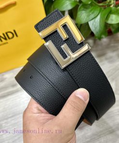 FENDL 38mm wide double-sided original calf leather with a single ruthenium palladium plated 9g1bmcro