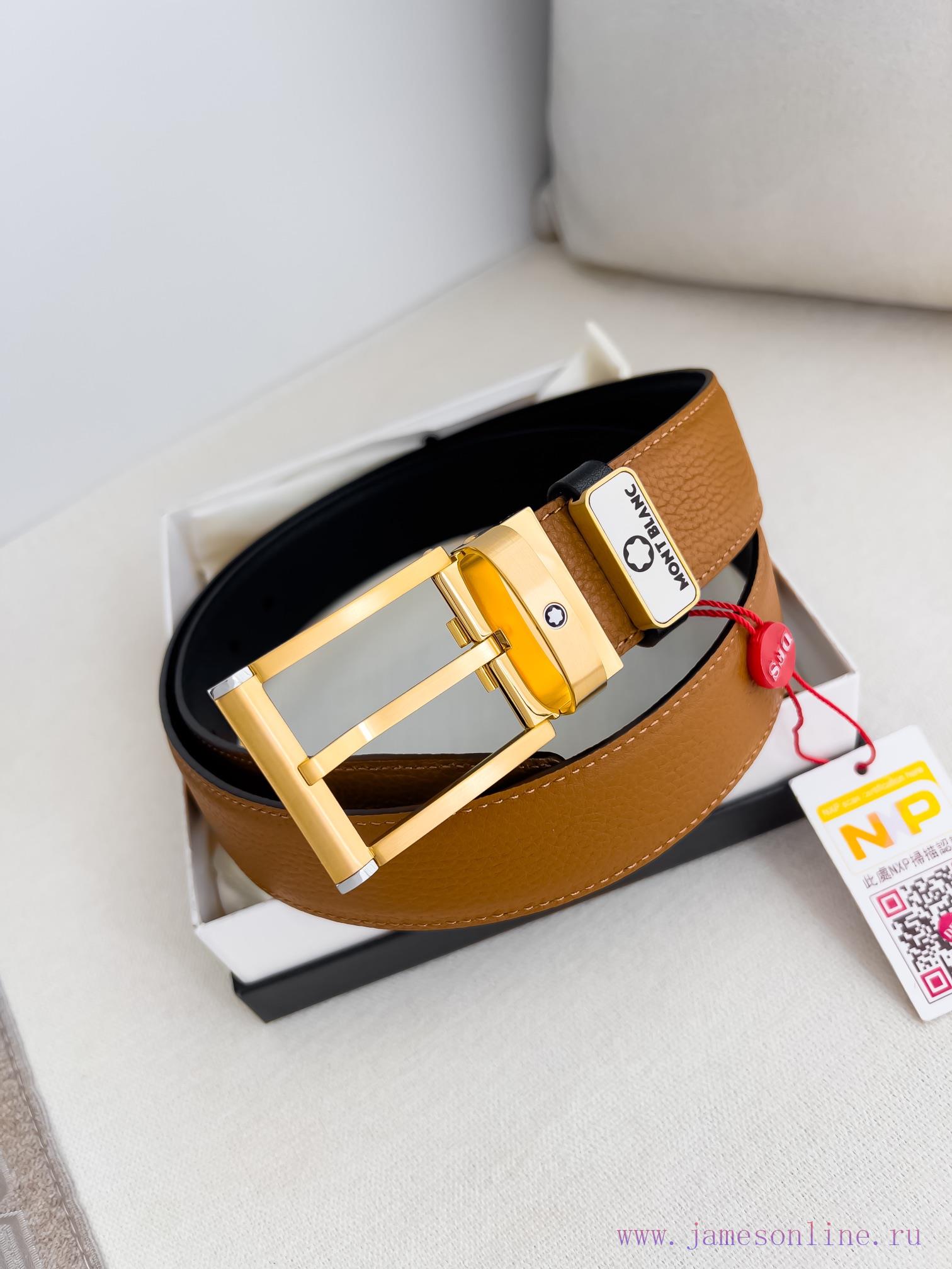 Montblanc Belt and BeltsNeedle buckle, new original classic boutique two-color needle buckle xpi8tii0 - Image 3