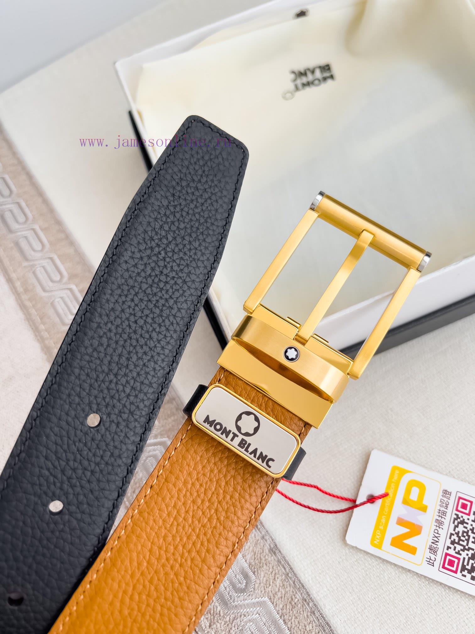 Montblanc Belt and BeltsNeedle buckle, new original classic boutique two-color needle buckle xpi8tii0 - Image 8