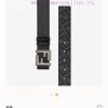 FENDI FendiFull set of the same width 4.0CM double ring front and back waist belts with FF n ha1vspu8