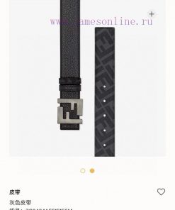 FENDI FendiFull set of the same width 4.0CM double ring front and back waist belts with FF n ha1vspu8