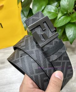 FENDI FendiFull set of the same width 4.0CM double ring front and back waist belts with FF n dh8in0y7