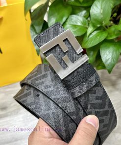 FENDI FendiFull set of the same width 4.0CM double ring front and back waist belts with FF n vvov8aa6