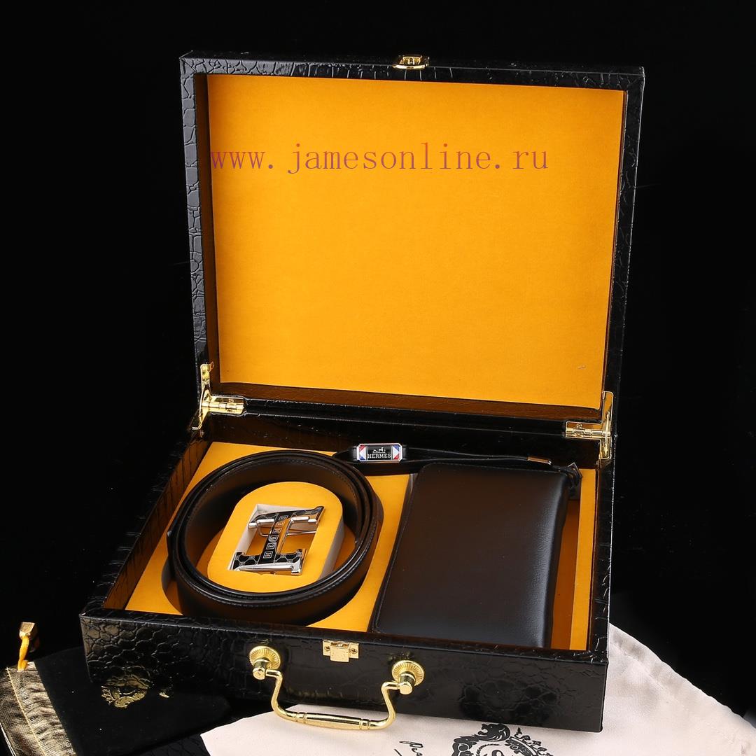 MADE IN FRANCEWooden box with accompanying picturesHERME @ Belt+Wallet SetBuckle material: T r661bqa6 - Image 19