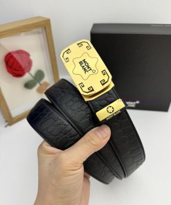 Montblanc Automatic BeltMaterial: Leather Belt with 100% Head Layer. The leather belt is gua ejaskie5