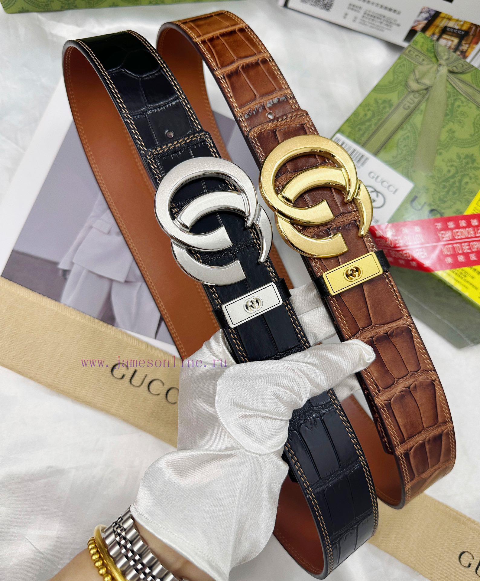 Belt Gucci Gucci Top Remakes-Gucci belt 100% imported original cowhide, ensuring genuine lea h8w1atee - Image 2