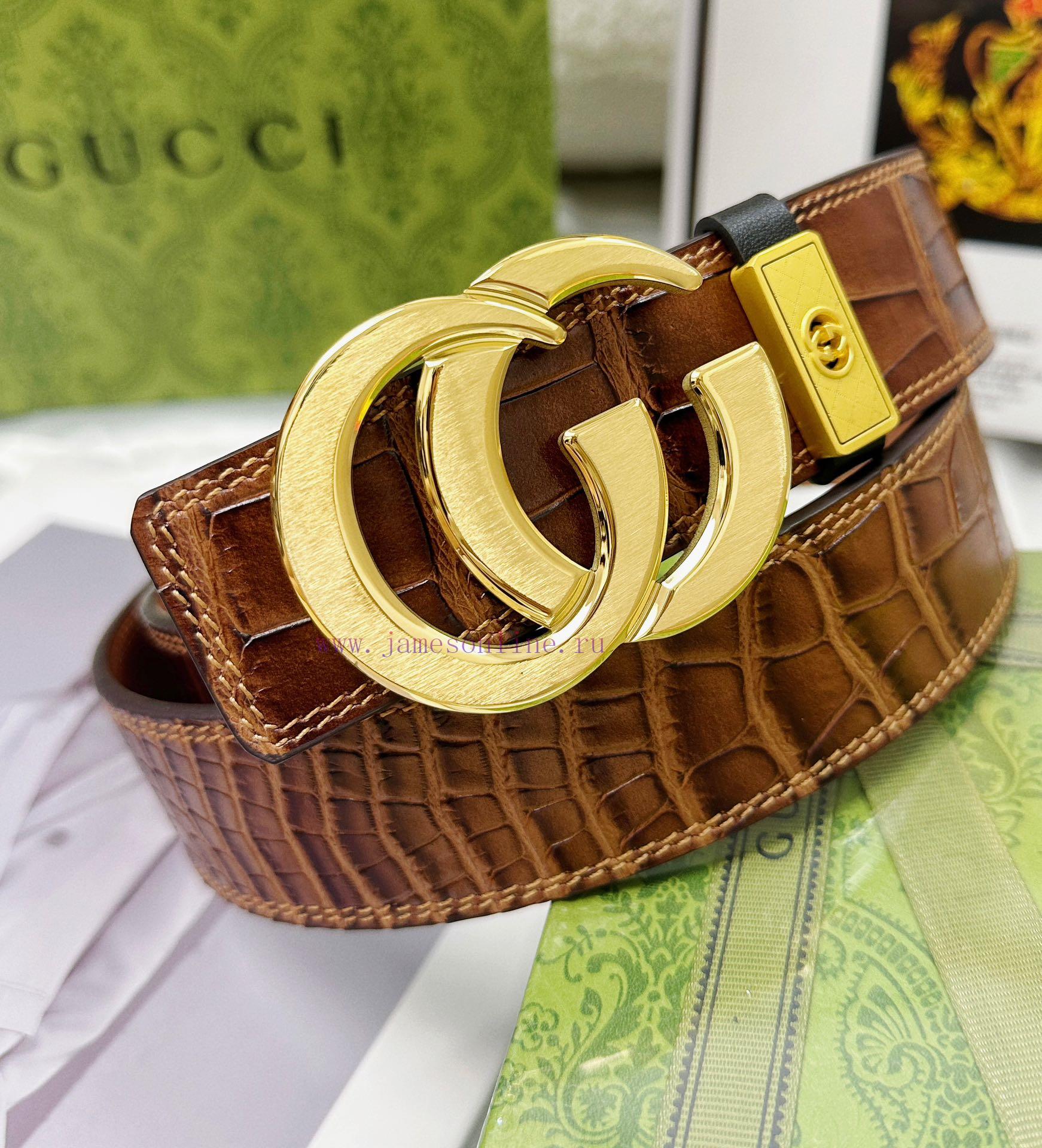 Belt Gucci Gucci Top Remakes-Gucci belt 100% imported original cowhide, ensuring genuine lea h8w1atee - Image 3
