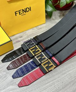 FENDL FendiThe full set of 40mm wide double-sided original calf leather with a single ruthen 5zhgf4tt