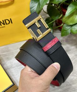 FENDL FendiThe full set of 40mm wide double-sided original calf leather with a single ruthen huhr0ymt