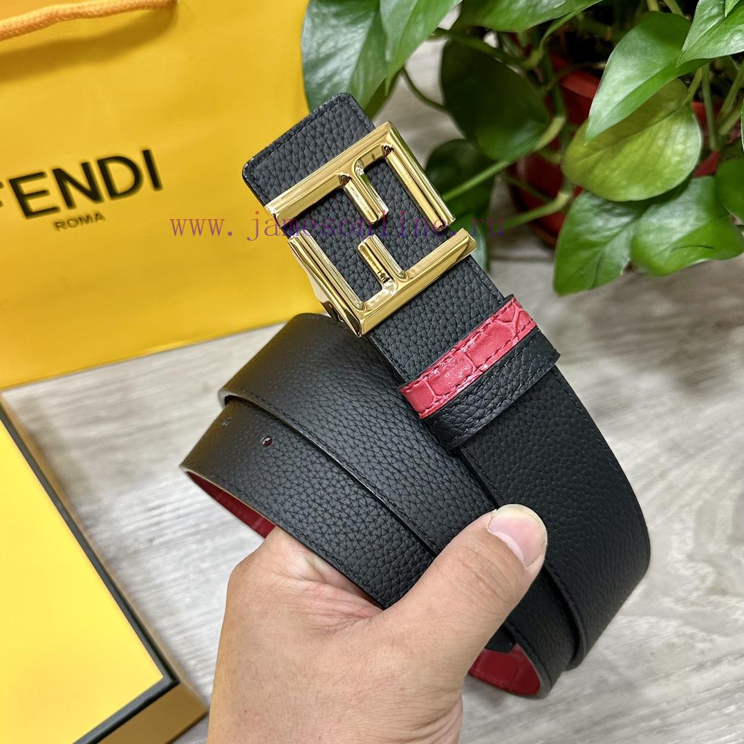 FENDL FendiThe full set of 40mm wide double-sided original calf leather with a single ruthen huhr0ymt - Image 2