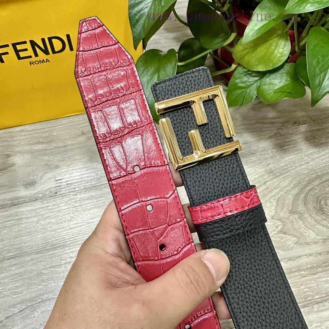 FENDL FendiThe full set of 40mm wide double-sided original calf leather with a single ruthen huhr0ymt - Image 5