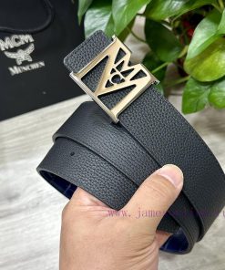 MCM The full set of 40mm wide double-sided original calf leather with a single ruthenium pa q5lxu2gx