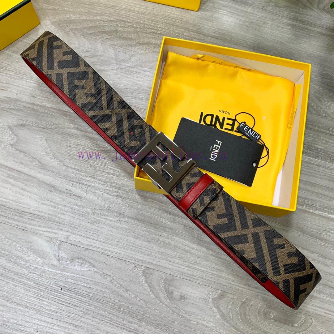 Comes with a complete gift boxFENDI style, width 4.0CM, double ring front and back waist bel fm13bkqo - Image 7