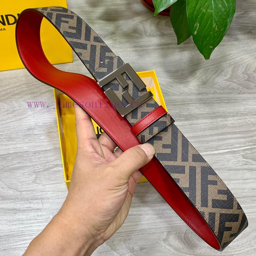 Comes with a complete gift boxFENDI style, width 4.0CM, double ring front and back waist bel fm13bkqo - Image 8