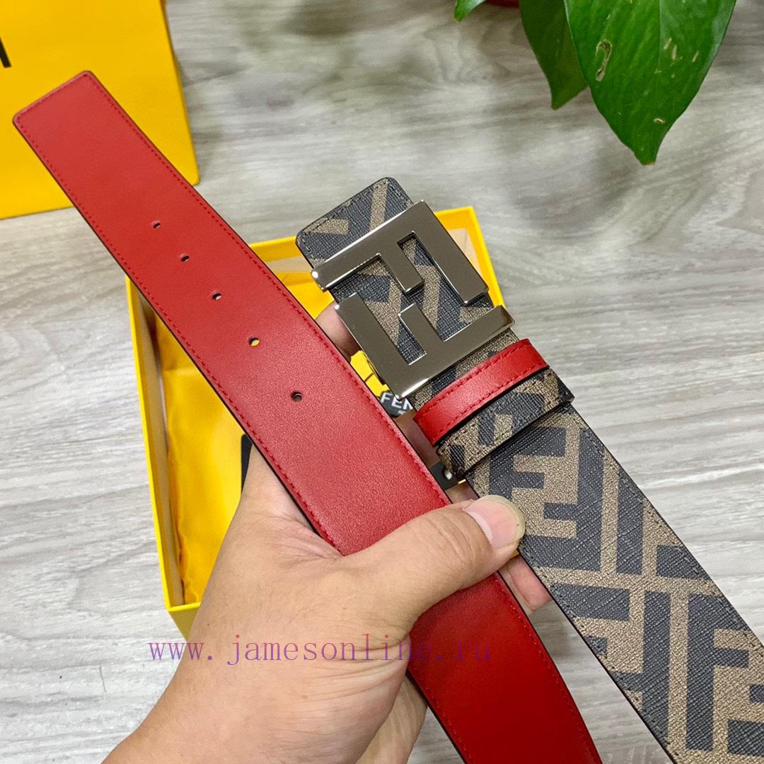 Comes with a complete gift boxFENDI style, width 4.0CM, double ring front and back waist bel fm13bkqo - Image 9