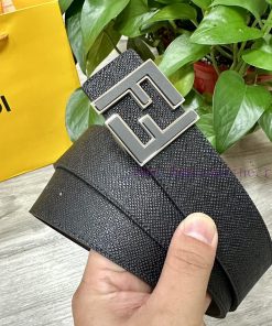 FENDL 40MM wide double-sided original calf leather with a single ruthenium palladium plated 1vrd0faa