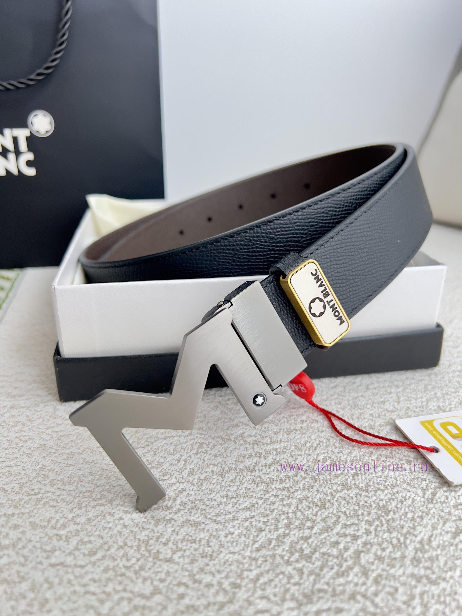 Montblanc Montblanc ️ Belt and beltBuckle, new original classic boutique two-color buckle, p 1515mjzw - Image 2