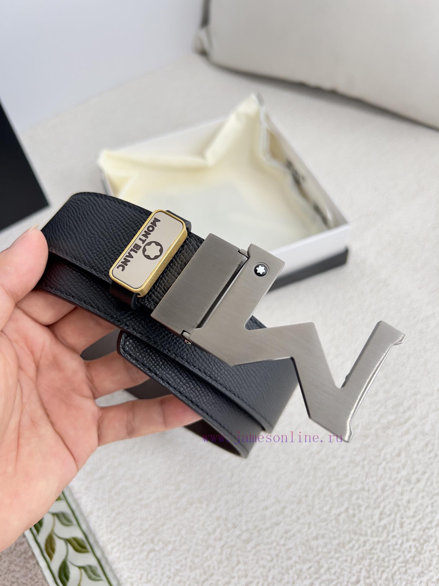 Montblanc Montblanc ️ Belt and beltBuckle, new original classic boutique two-color buckle, p 1515mjzw - Image 4