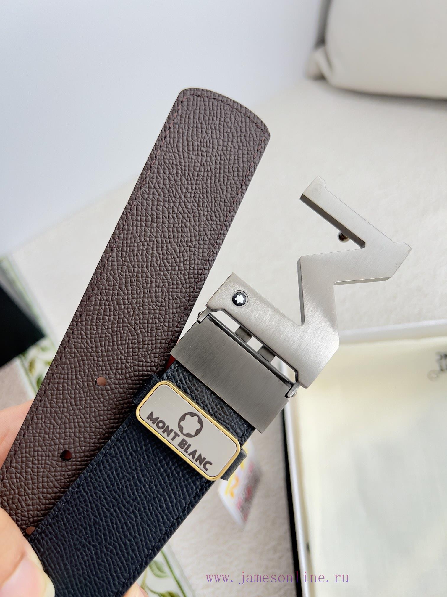 Montblanc Montblanc ️ Belt and beltBuckle, new original classic boutique two-color buckle, p 1515mjzw - Image 8
