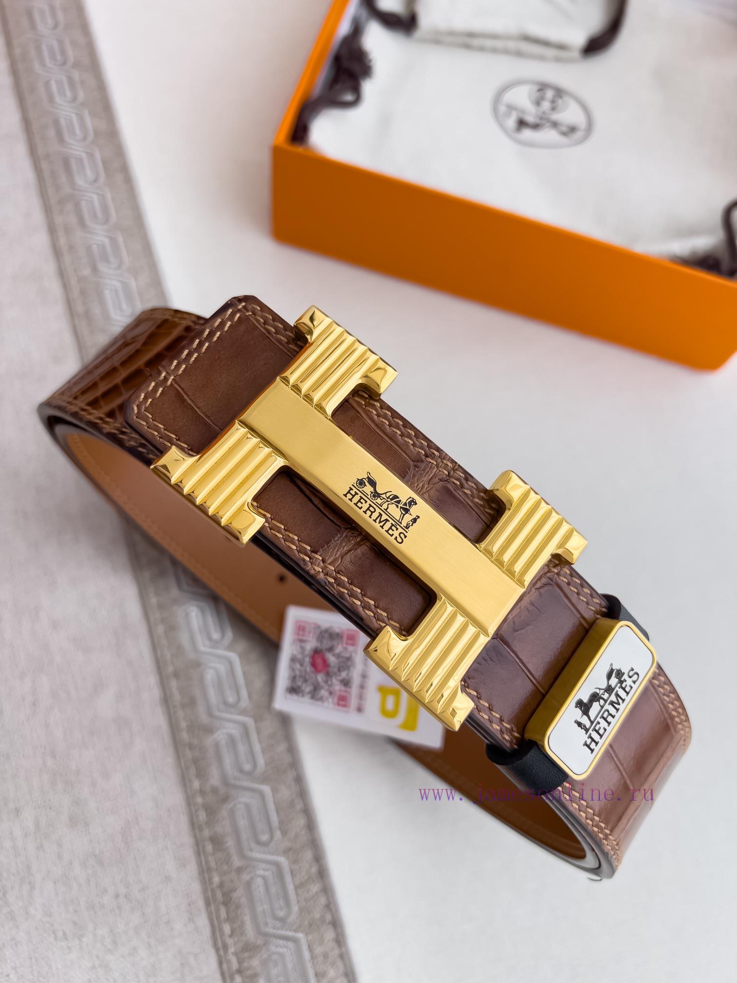 Hermes Hermes waist beltHanging buckle, classic pure steel material buckle head, double-side qa1jj0dw - Image 3