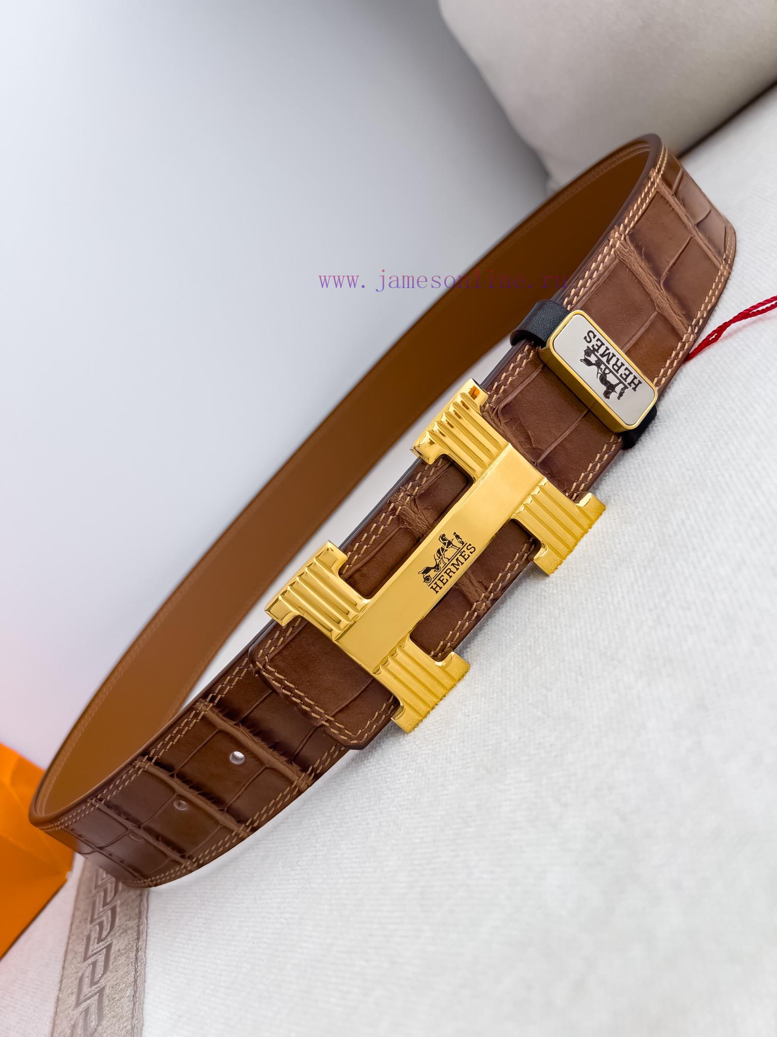Hermes Hermes waist beltHanging buckle, classic pure steel material buckle head, double-side qa1jj0dw - Image 4