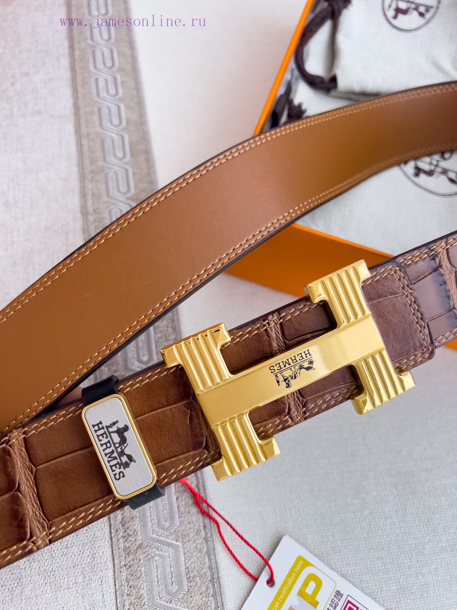 Hermes Hermes waist beltHanging buckle, classic pure steel material buckle head, double-side qa1jj0dw - Image 5