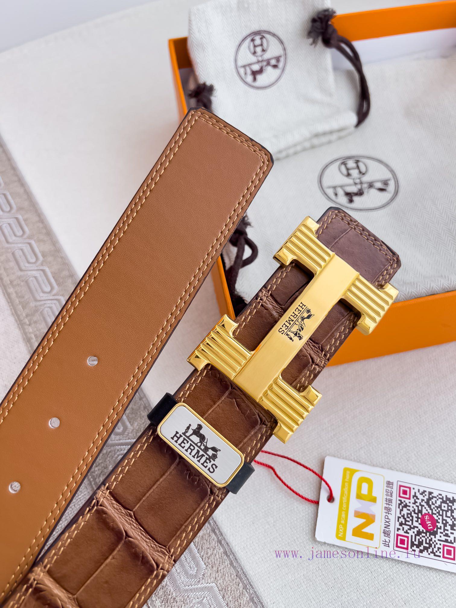 Hermes Hermes waist beltHanging buckle, classic pure steel material buckle head, double-side qa1jj0dw - Image 7