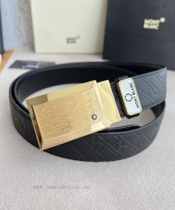 Montblanc Montblanc ️ Belt and beltBuckle, new original classic boutique patterned buckle, p 0u4irmyc