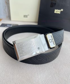 Montblanc Montblanc ️ Belt and beltBuckle, new original classic boutique patterned buckle, p 2l7ctfte
