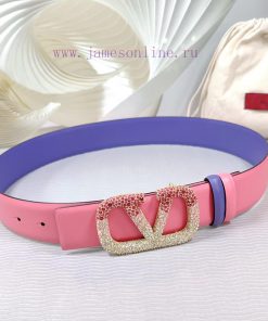 4.0cm Valentino new belt, double-sided top layer cowhide material, length 75.80.85.90.95.100 9ntog8j7