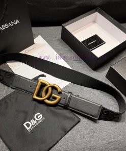 DG Dolce&Gabbana, Width 4.0cm Dolce&Gabbana New Men's Ribbon Printed Belt, Paired with Logo pnsat89r