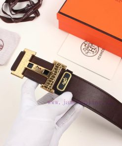 Hermes counter packaging premium pure steel buckle head vacuum plated belt body double-sided ke99xvmp